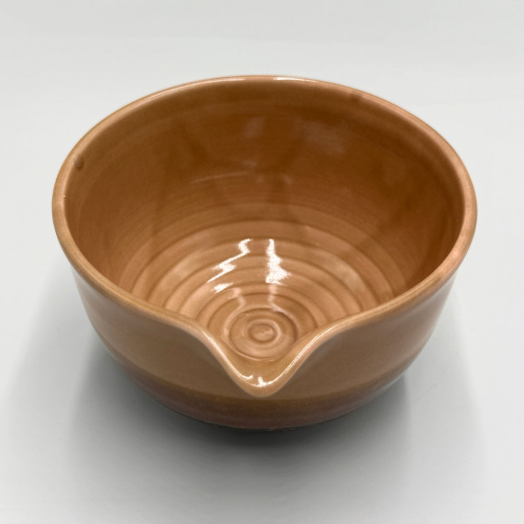 Japanese Mino Ware Peach Glaze Katakuchi Matcha Bowl | Handcrafted Ceramic Tea Bowl Made in Japan