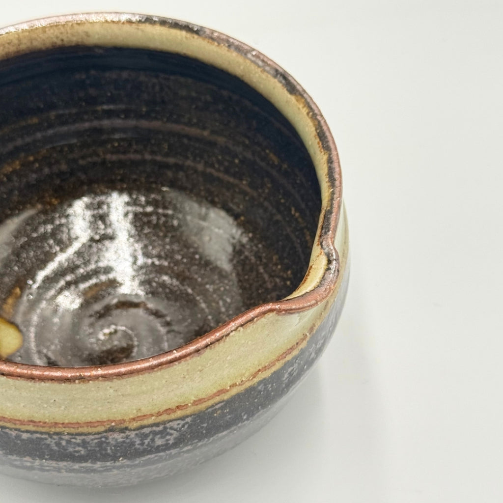 SAI-KATAKUCHI Matcha Bowl Sumigasumi Mino Ware Handcrafted Japanese Ceramic Tea Bowl 600ml
