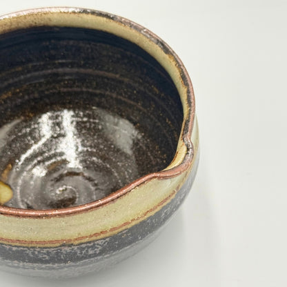 SAI-KATAKUCHI Matcha Bowl Sumigasumi Mino Ware Handcrafted Japanese Ceramic Tea Bowl 600ml