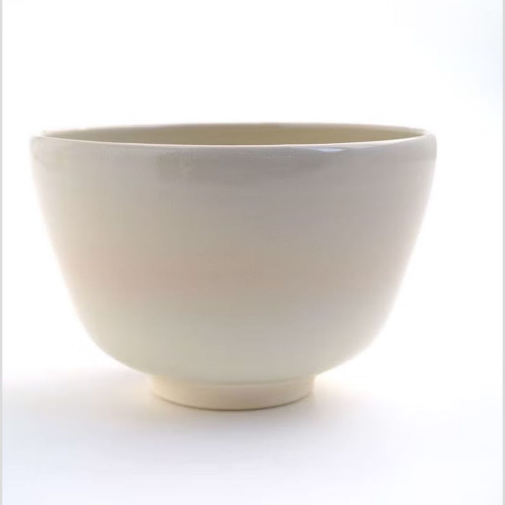 Kyo Kiyomizu Ware Matcha Bowl Iris & Flowing Water Design | Japanese Ceramic Tea Bowl