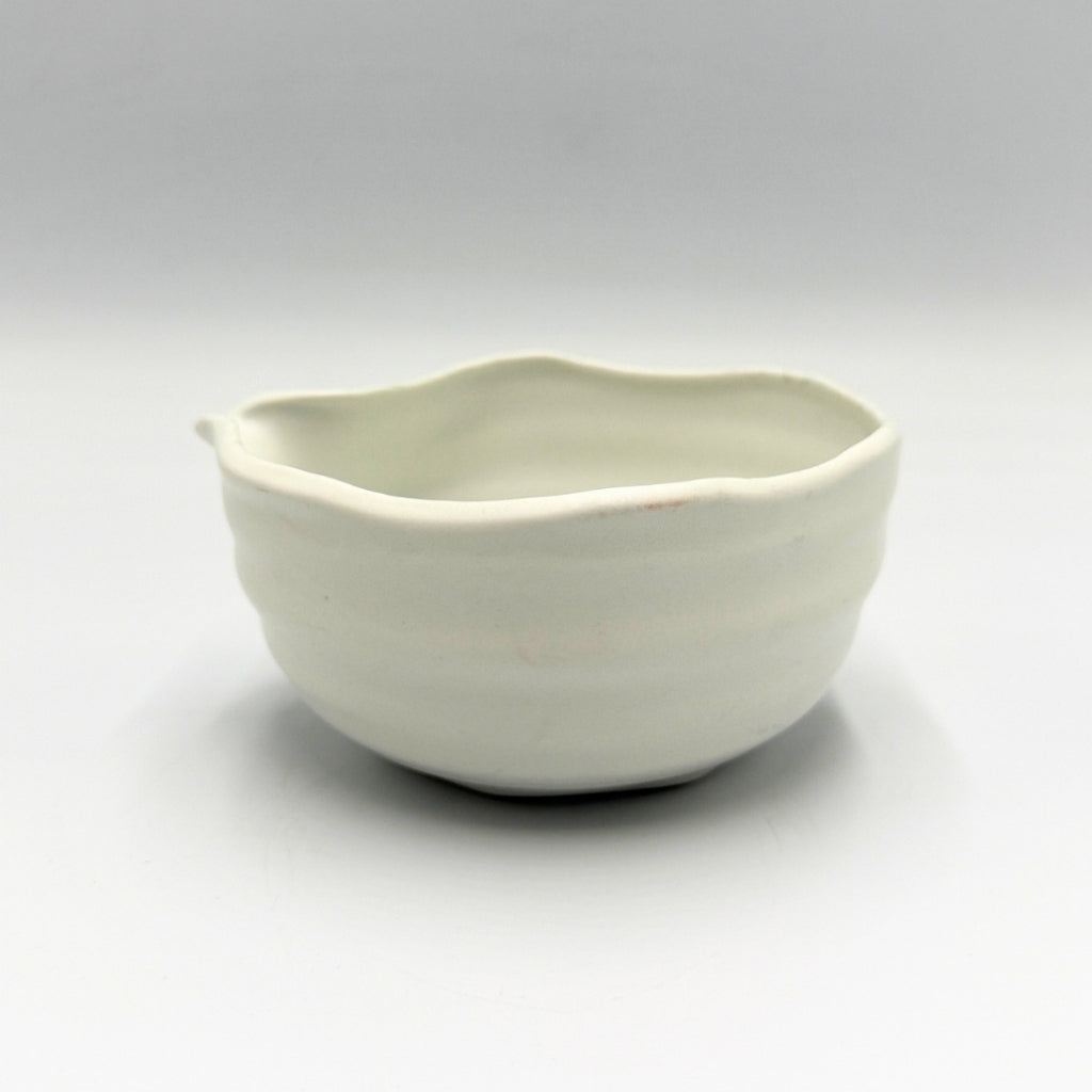 Japanese Mino Ware Matte White Matcha Bowl Set | Chasen Whisk Chashaku Sifter Tea Ceremony Kit