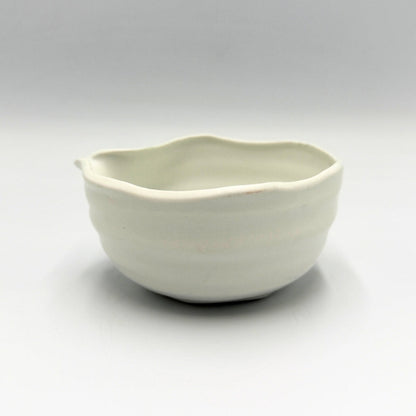 Japanese Mino Ware Matte White Matcha Bowl Set | Chasen Whisk Chashaku Sifter Tea Ceremony Kit