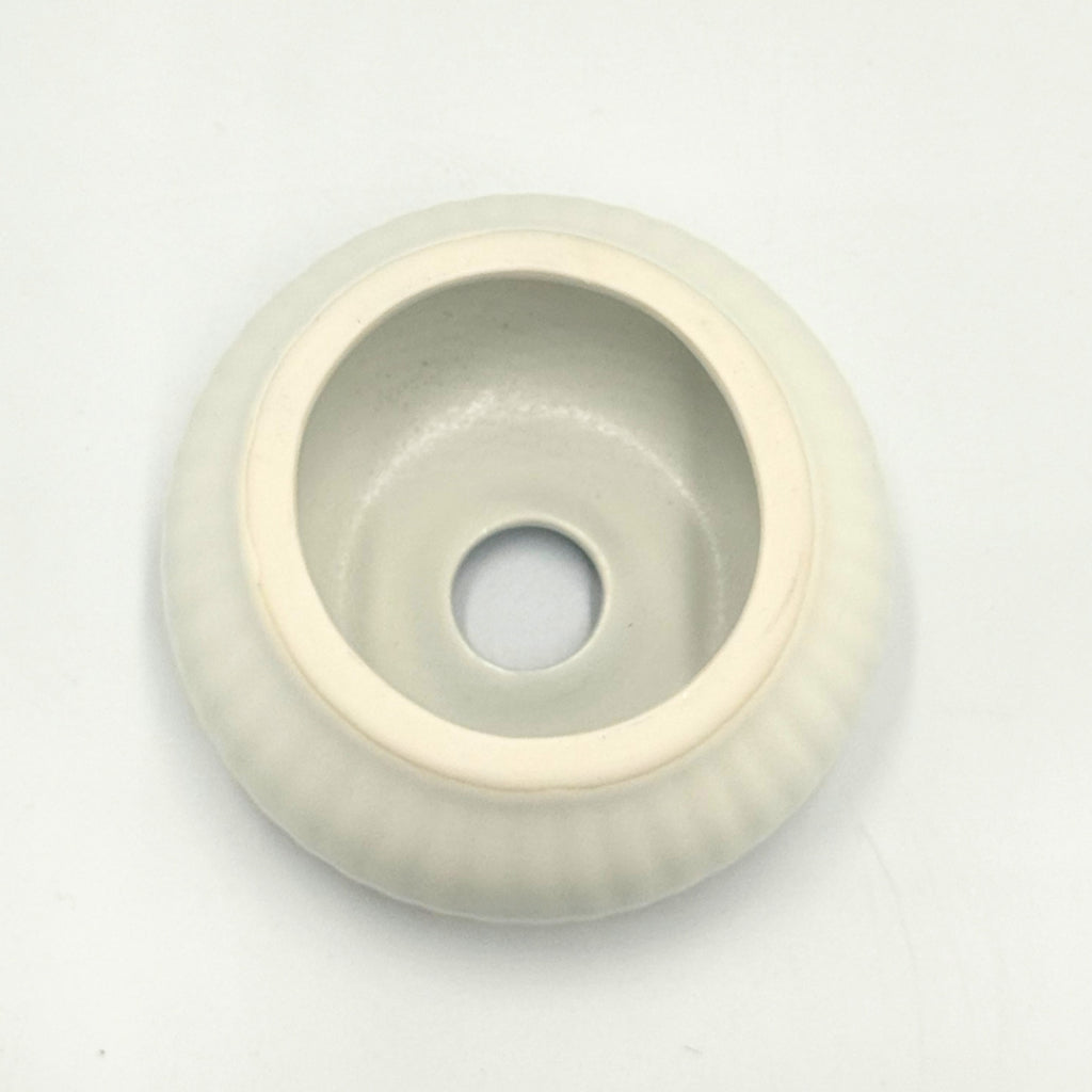 Japanese Mino Ware White Chasen Stand Round Porcelain Matcha Whisk Holder Made in Japan