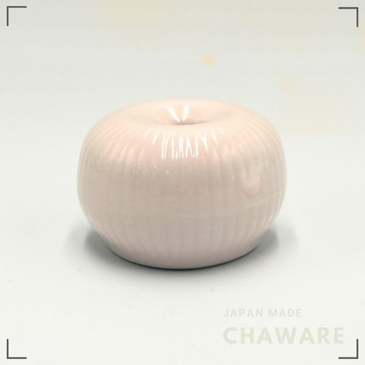 Japanese Mino Ware Peach Pink Chasen Stand Holder Porcelain Matcha Tea Whisk Reshaper Made in Japan