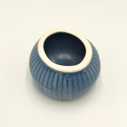 Japanese Mino Ware Navy Chasen Stand Holder Matcha Whisk Reshaper Ceramic Tea Accessory