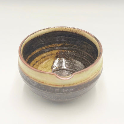 SAI-KATAKUCHI Matcha Bowl Sumigasumi Mino Ware Handcrafted Japanese Ceramic Tea Bowl 600ml