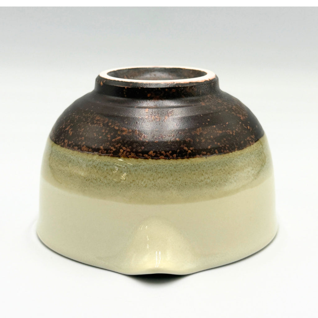 Japanese Mino Ware White Glaze Katakuchi Matcha Bowl Handcrafted Ceramic Tea Cup Made in Japan