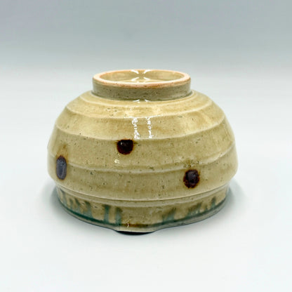 Japanese Mino Yaki Matcha Bowl Suisui Green Katakuchi Pouring Lip Porcelain 600ml