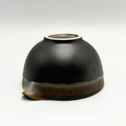 Japanese Mino Ware: Smoke Gold Katakuchi Matcha Bowl | Handcrafted Ceramic Tea Bowl Made in Japan