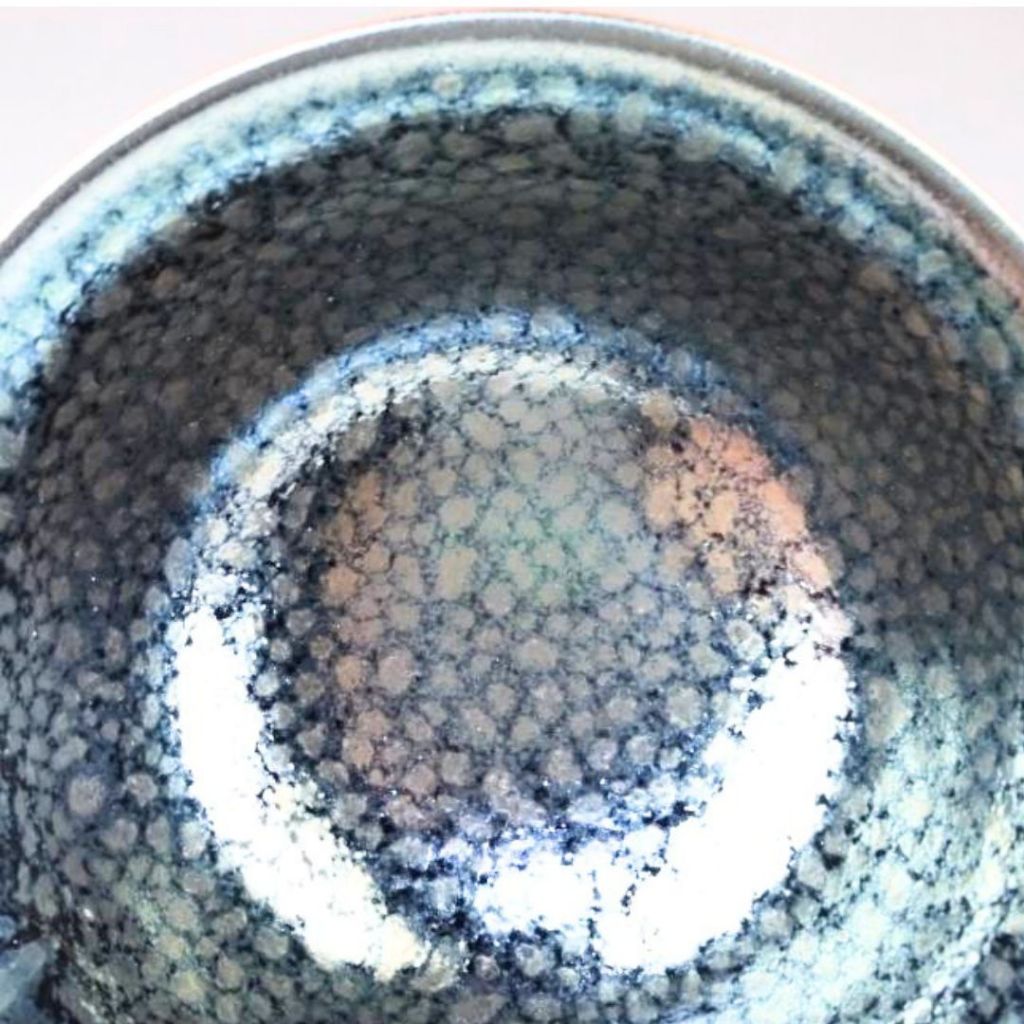 Kiyomizu-yaki Tenmoku Matcha Bowl | Handcrafted Japanese Ceramic Tea Bowl 14.5cm