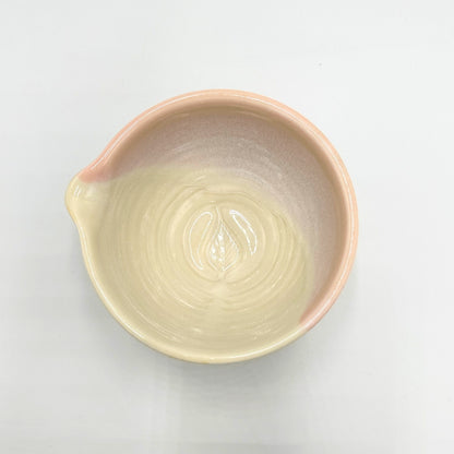 Japanese Mino Ware Sakura Cherry Blossom Matcha Bowl Handmade Pouring Spout Chawan Tea Ceremony