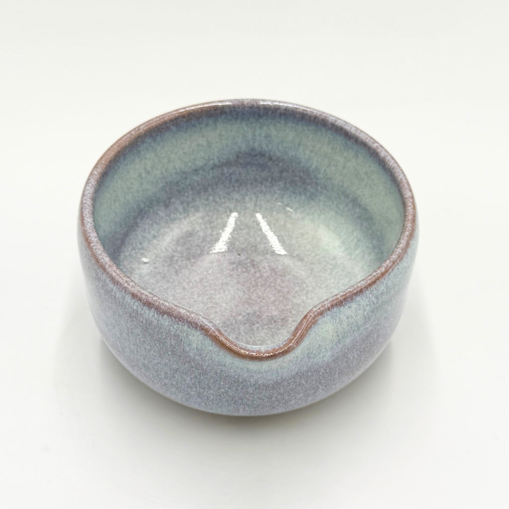 Japanese Handmade Matcha Bowl Katakuchi Haigasumi Ash Mist 350ml Ceramic Tea Ceremony