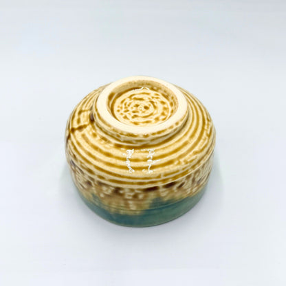 Irabo Oribe Matcha Bowl Chawan Mino Ware Handcrafted Japanese Ceramic Tea Bowl