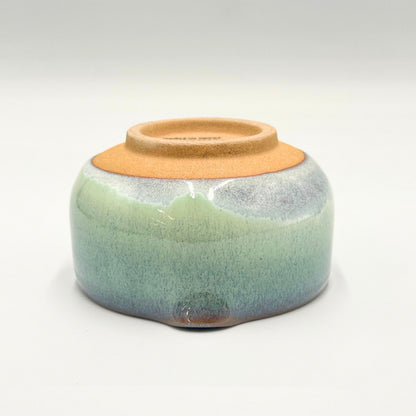 Japanese Handmade Matcha Bowl Katakuchi Pouring Bowl Emerald Flow SUIRYU Ceramic 350ml Made in Japan