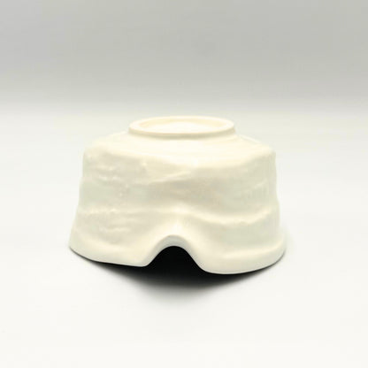 Shirayuki Katakuchi Matcha Bowl Mino Ware Japanese Ceramic Tea Bowl Handcrafted in Japan