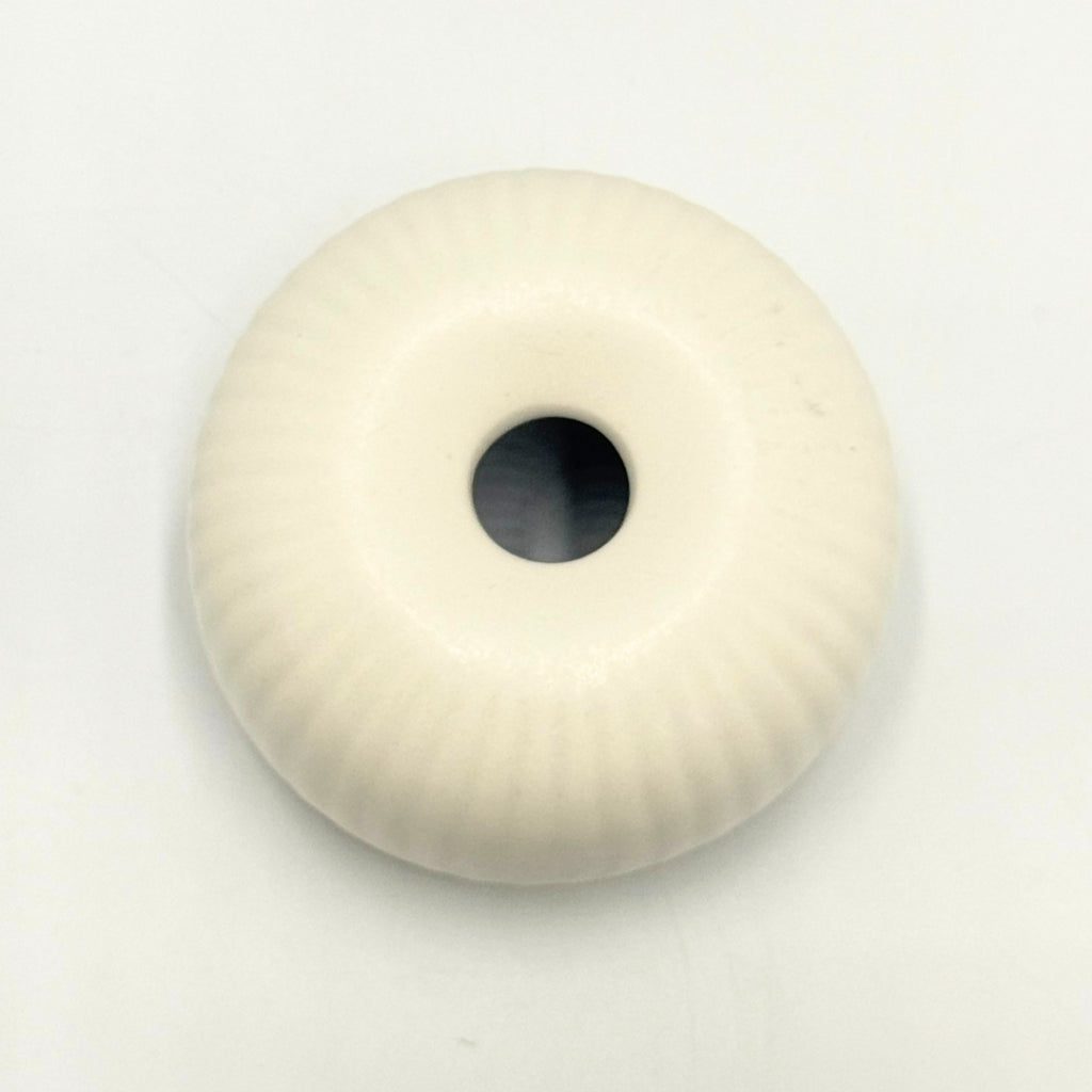 Japanese Mino Ware White Chasen Stand Round Porcelain Matcha Whisk Holder Made in Japan