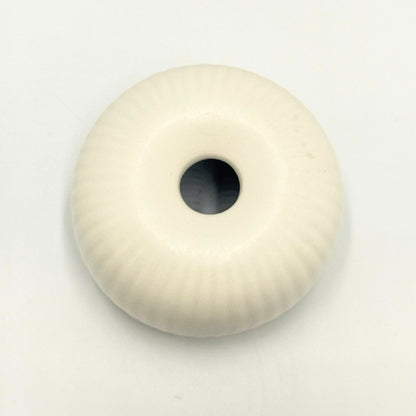 Japanese Mino Ware White Chasen Stand Round Porcelain Matcha Whisk Holder Made in Japan