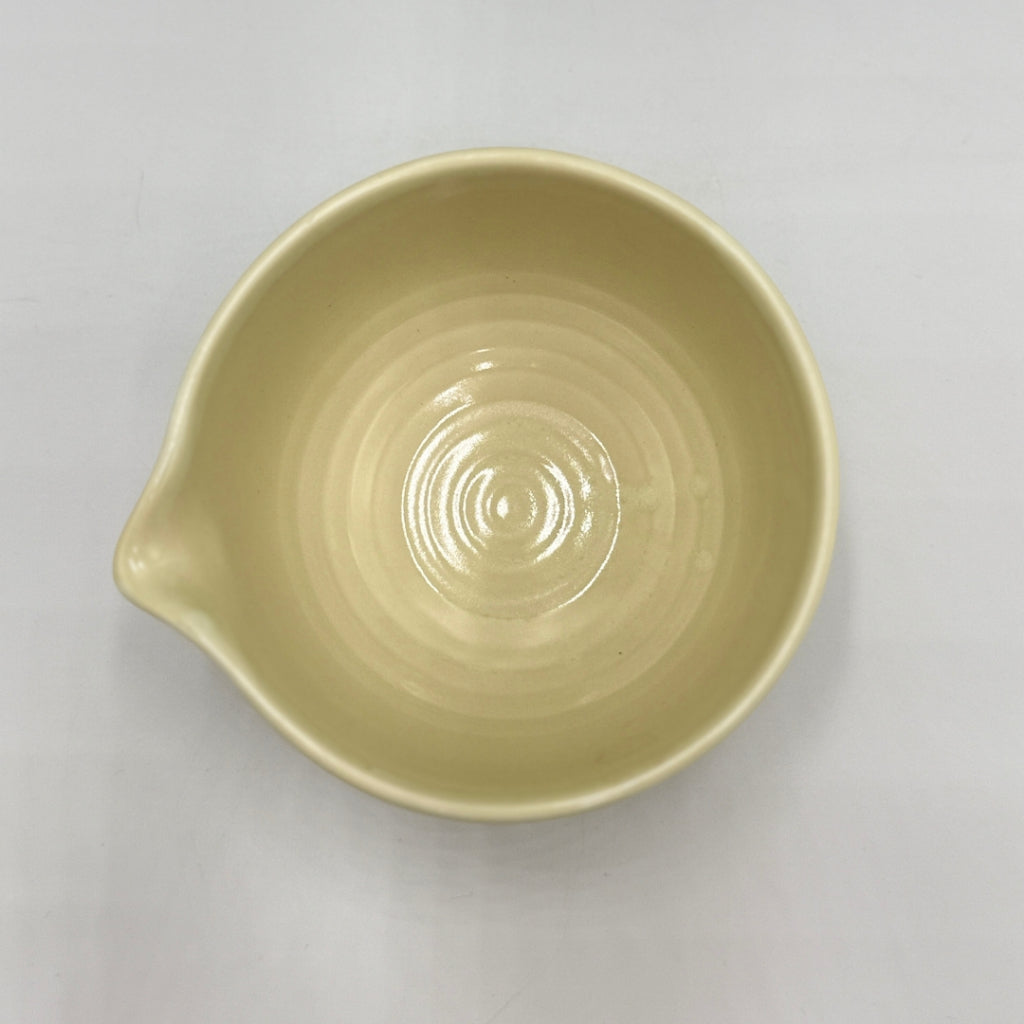 Japanese Mino Ware White Glaze Katakuchi Matcha Bowl Handcrafted Ceramic Tea Cup Made in Japan