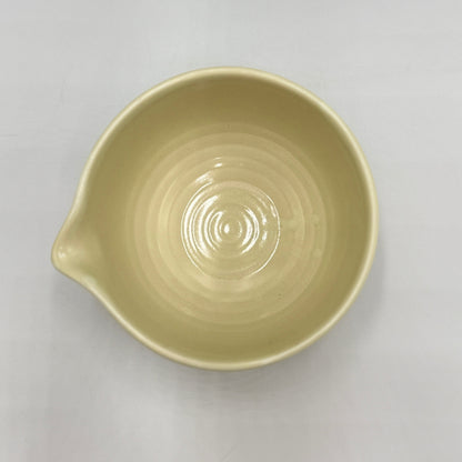 Japanese Mino Ware White Glaze Katakuchi Matcha Bowl Handcrafted Ceramic Tea Cup Made in Japan