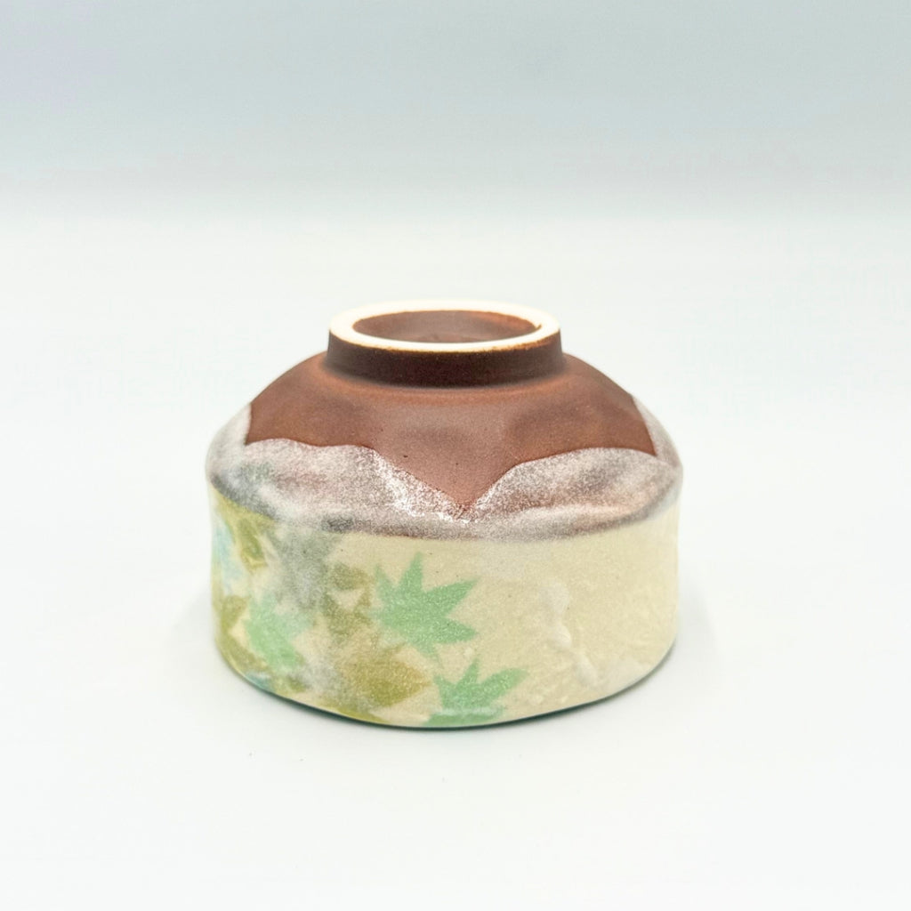 Aokaede Mini Matcha Bowl Mino Ware Japanese Ceramic Tea Bowl Handcrafted in Japan Φ9.4cm