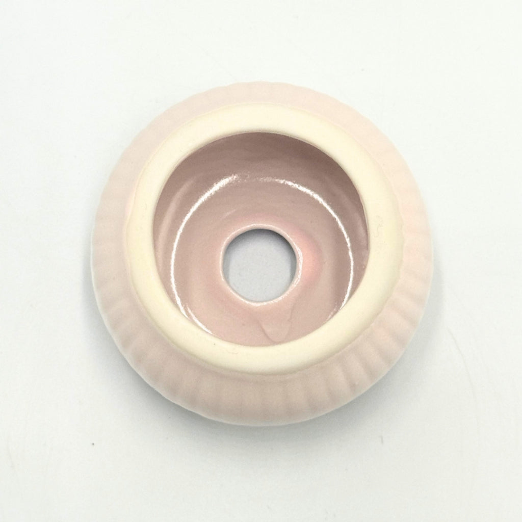 Japanese Mino Ware Peach Pink Chasen Stand Holder Porcelain Matcha Tea Whisk Reshaper Made in Japan