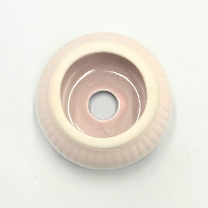 Japanese Mino Ware Peach Pink Chasen Stand Holder Porcelain Matcha Tea Whisk Reshaper Made in Japan