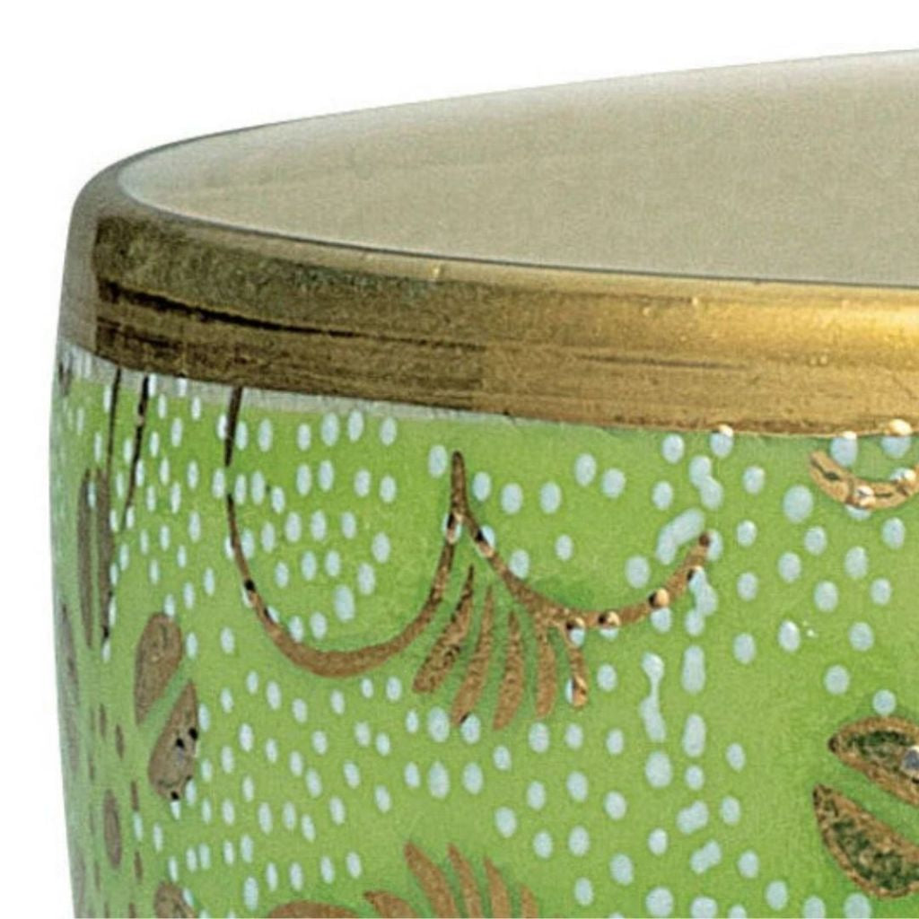 Kutani Ware Matcha Bowl Shiro Chibu Tessen Green Japanese Tea Ceremony Handcrafted Ceramic