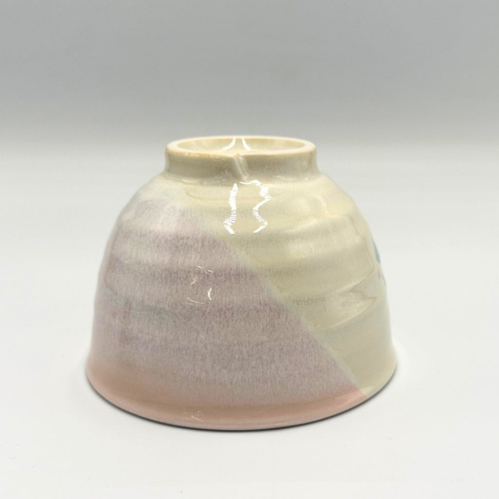Japanese Mino Ware Matcha Bowl Mt Fuji Design Handmade Pouring Spout Tea Ceremony Latte Art