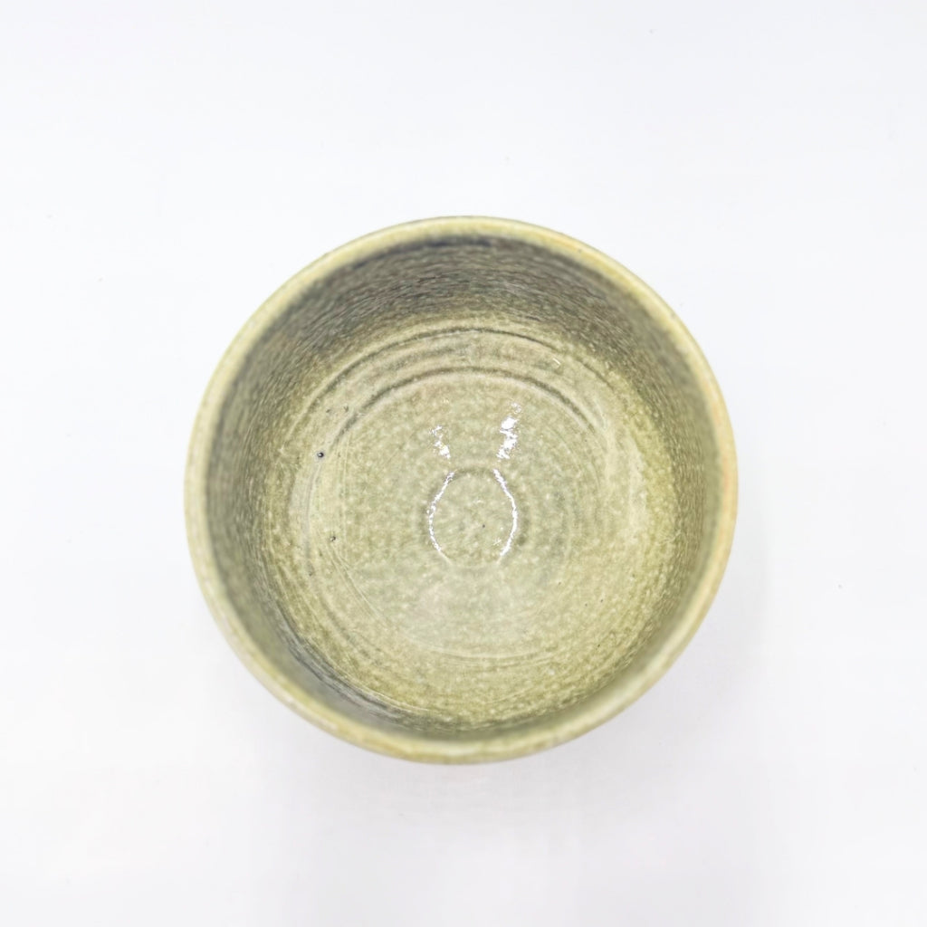 Oribe Ashi Matcha Bowl Mino Ware Handcrafted Japanese Ceramic Chawan Tea Ceremony