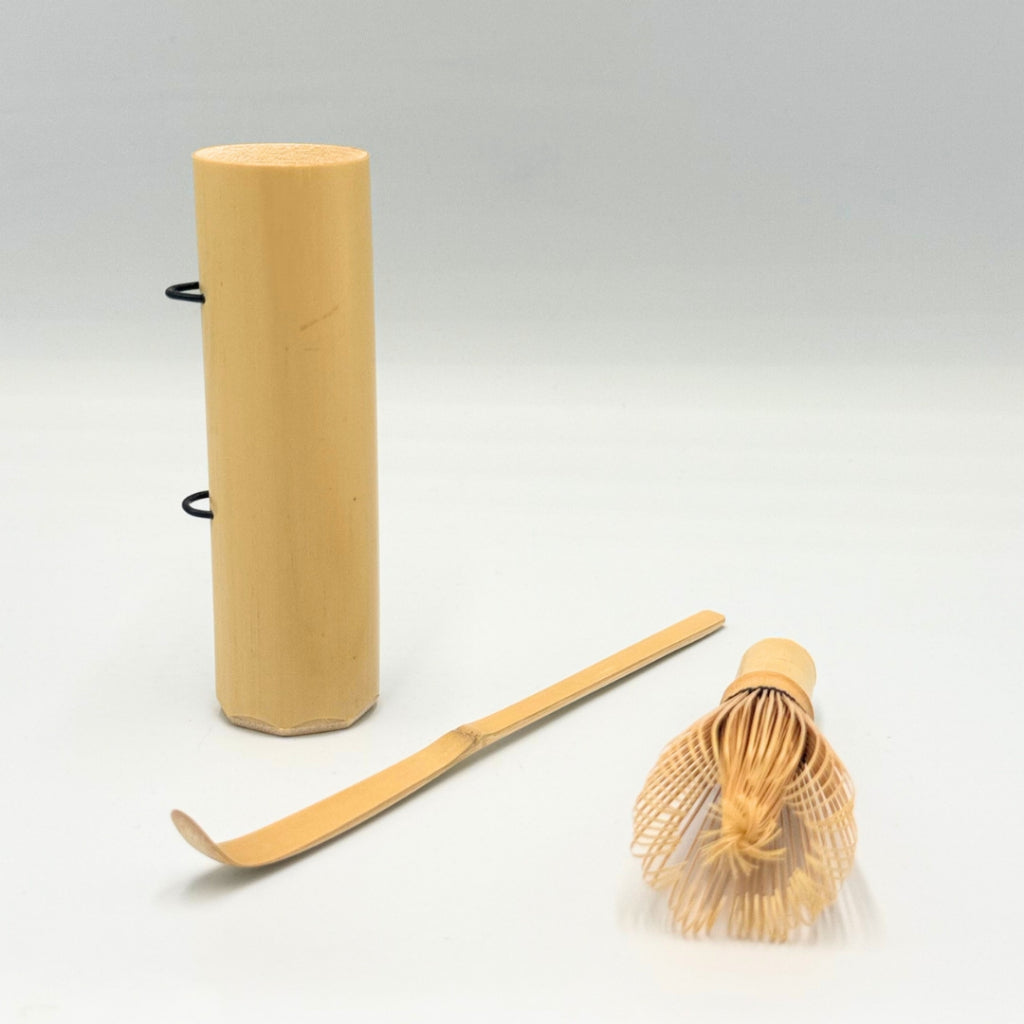 Takayama Chasen 3-Piece Matcha Tea Set by Tanimura Yasaburo | Handcrafted Bamboo Whisk Japan