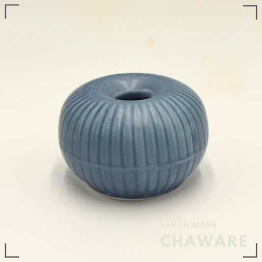 Japanese Mino Ware Navy Chasen Stand Holder Matcha Whisk Reshaper Ceramic Tea Accessory